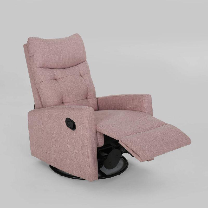 Woodglen Contemporary Glider Swivel Recliner Light Blush - Christopher Knight Home: Nursery-Suitable, Plush Comfort