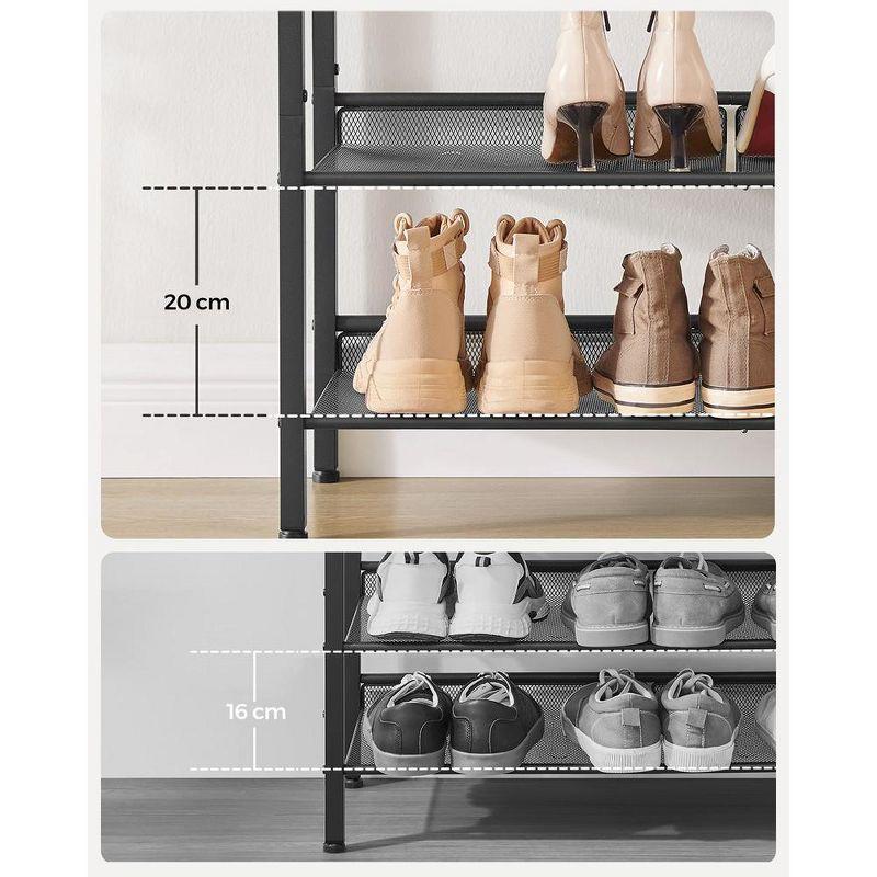 VASAGLE 4 Tier Shoe Rack for Entryway Holds 12-15 Pairs