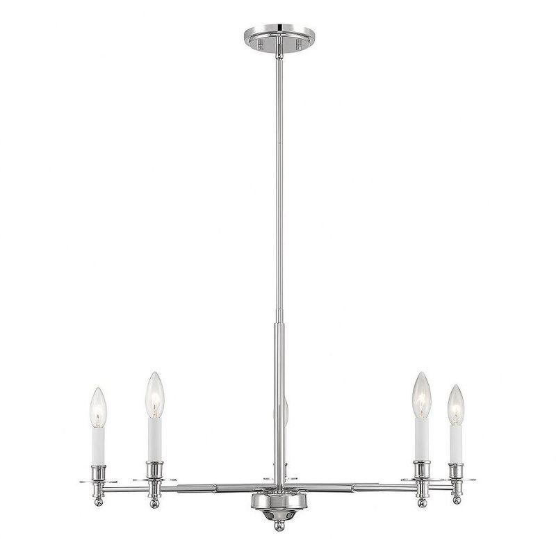 Savoy House Jasmine 5 - Light Chandelier in  Polished Nickel