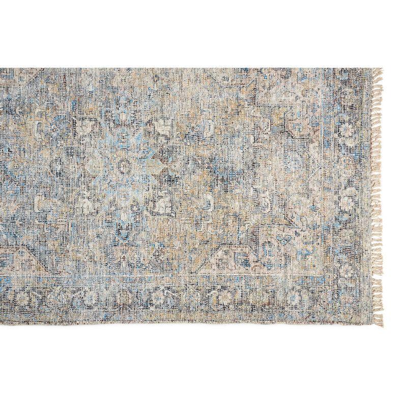 Caldwell Blue and Gray 5' x 7' Wool Area Rug