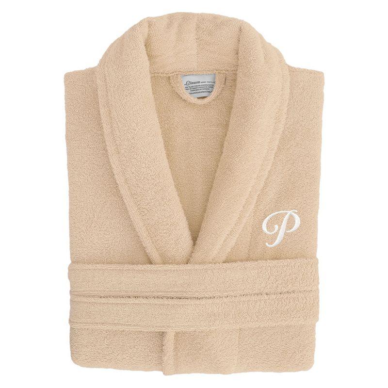 Beige Turkish Cotton Terry Cloth Bathrobe S/M