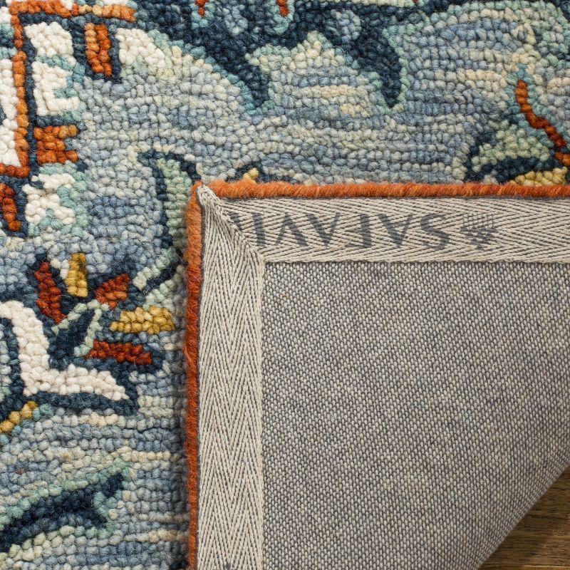 Aspen APN312 Hand Tufted Indoor Accent Rug - Blue/Rust - 2'x3' - Safavieh