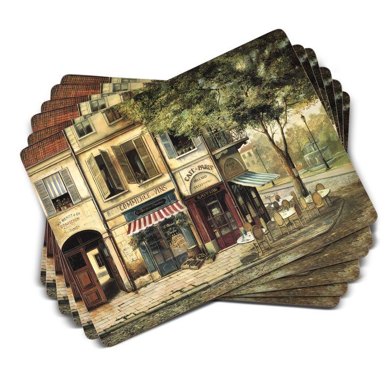 Parisian Scenes Hardboard Placemats Set of 4