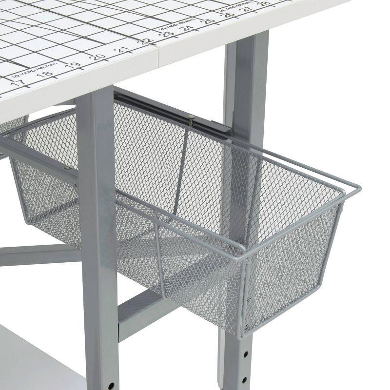 58.5'' x 36.75'' Foldable Sewing Table with Wheels