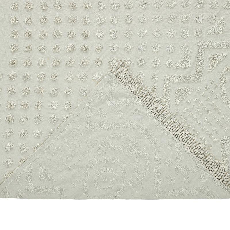 Better Trends Heirloom Collection Machine Washable 100% Cotton Chenille Coverlet / Bedspread Lush & Comfortable Bedding Medallion Pattern Fit All-Season