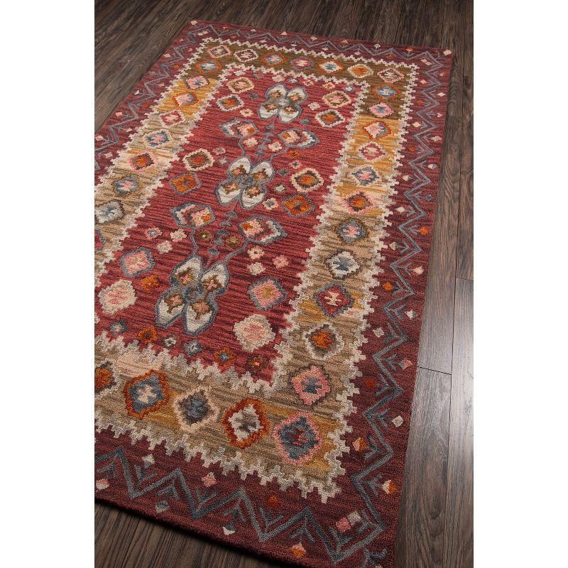 Arlington Nomadic Red Wool 5' x 8' Hand-Tufted Area Rug