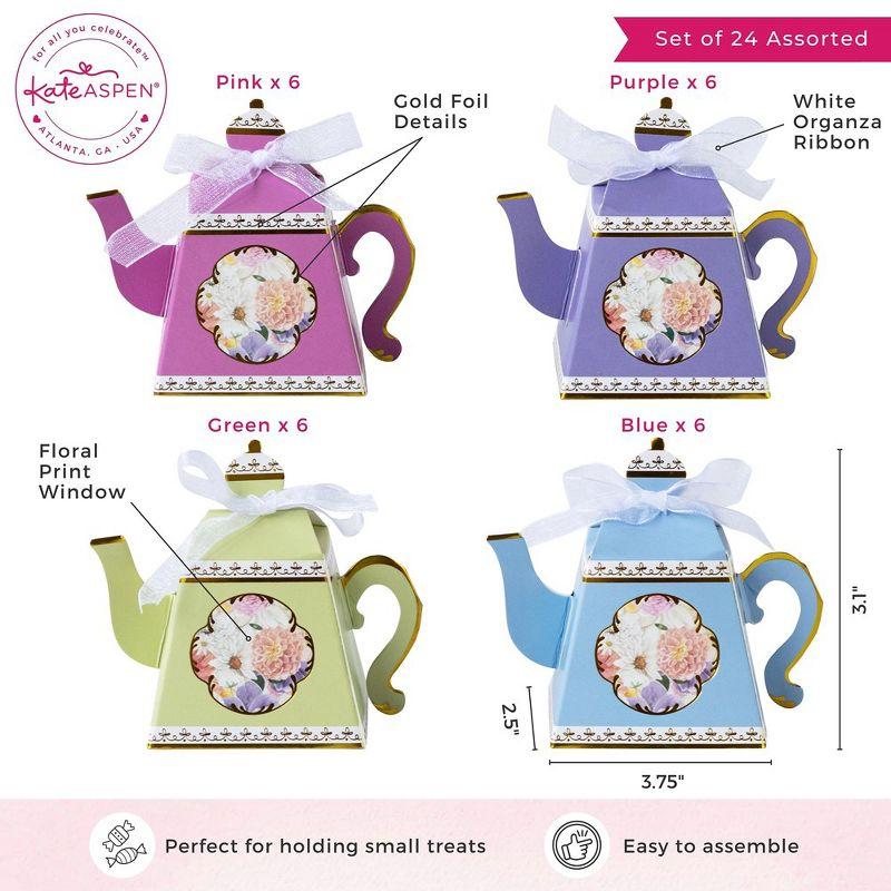 Kate Aspen Tea Time Whimsy Teapot Favor Boxes (Set of 24)