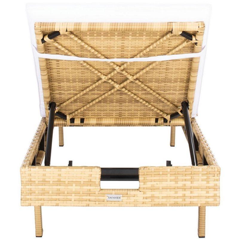 Cam Sunlounger - Outdoor - PAT7501 - Natural/White -Safavieh