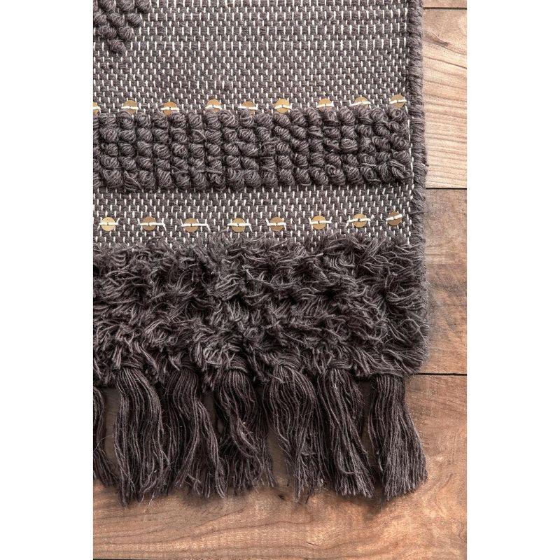 Arvin Olano x Rugs USA Chandy Textured Wool Gray Area Rug