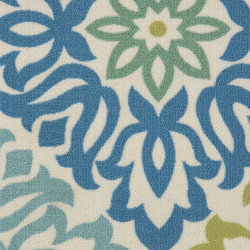 Waverly Sun & Shade "Sweet Things" Marine Indoor/Outdoor Area Rug by Nourison SND23 7'9" x 10'10"