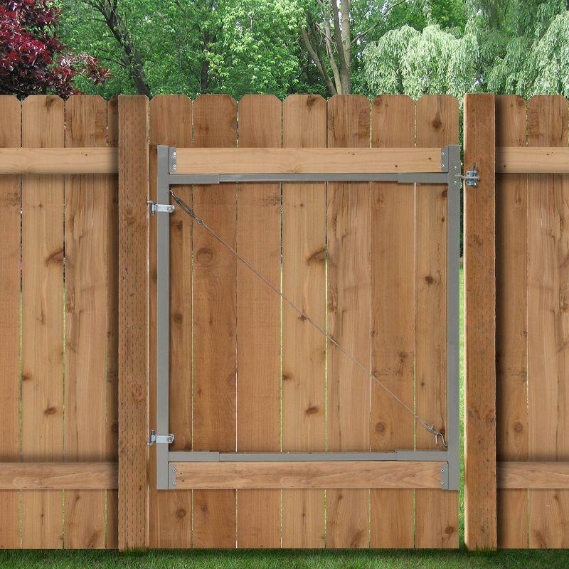 Adjust-A-Gate AG72 Steel Frame Anti Sag Gate Building Kit, 36 to 72 Inches Wide Opening Up To 6 Feet High Fence, 2 Pack