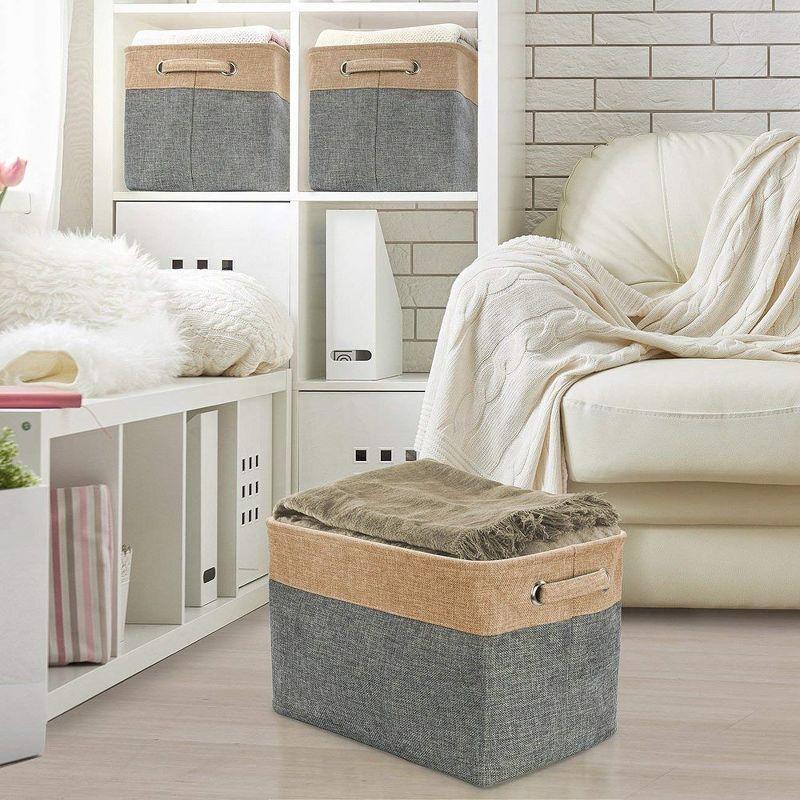 Sorbus 3 Pack 15 inch Collapsible Storage Bins with Handles - Perfect for Home Storage & Organization