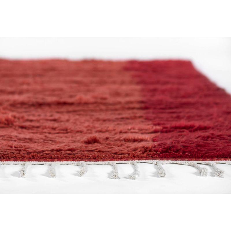 Momeni Neo Two Toned Geometric Handwoven Rug Red