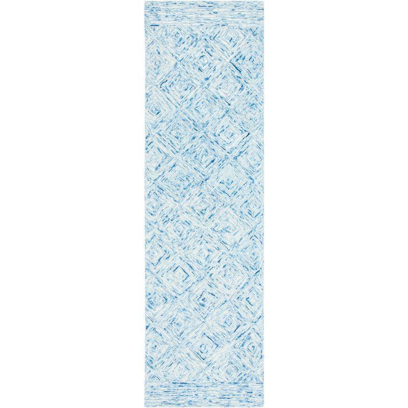 Ikat IKT704 Hand Tufted Runner Rug - Blue - 2'3"x8' - Safavieh.