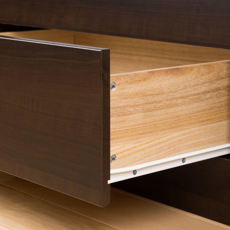 Full Mate's Platform Storage Bed with 6 Drawers Espresso - Prepac: Wood Composite, Pine Frame, No Box Spring Required