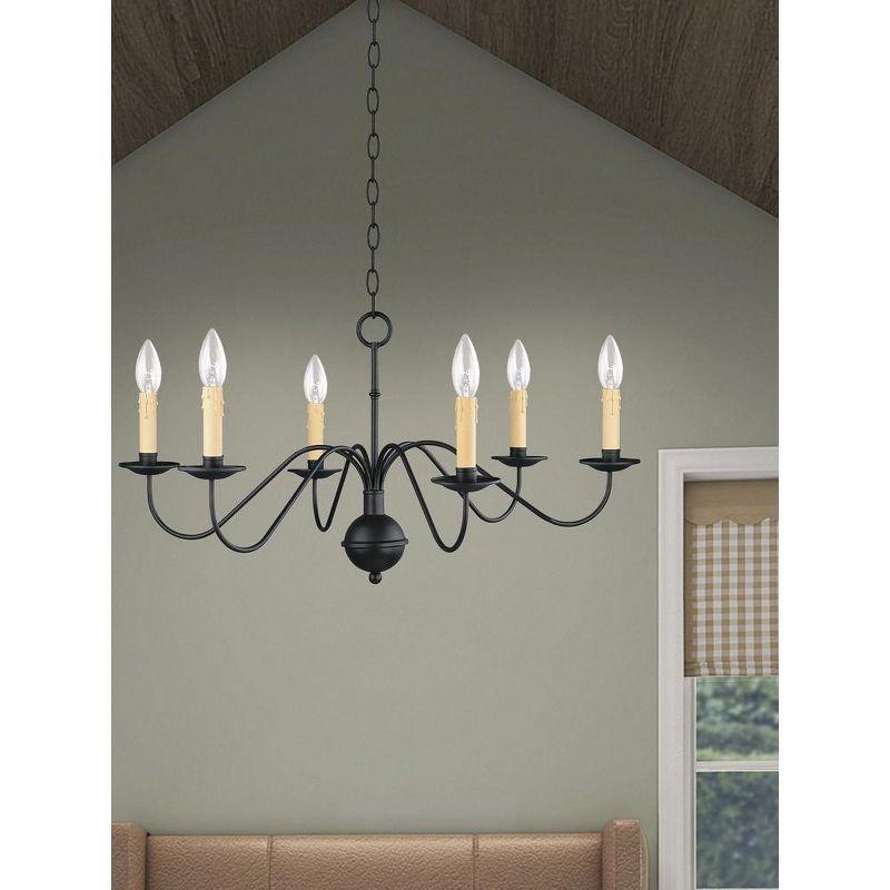 Livex Lighting Heritage 6 - Light Chandelier in  Black