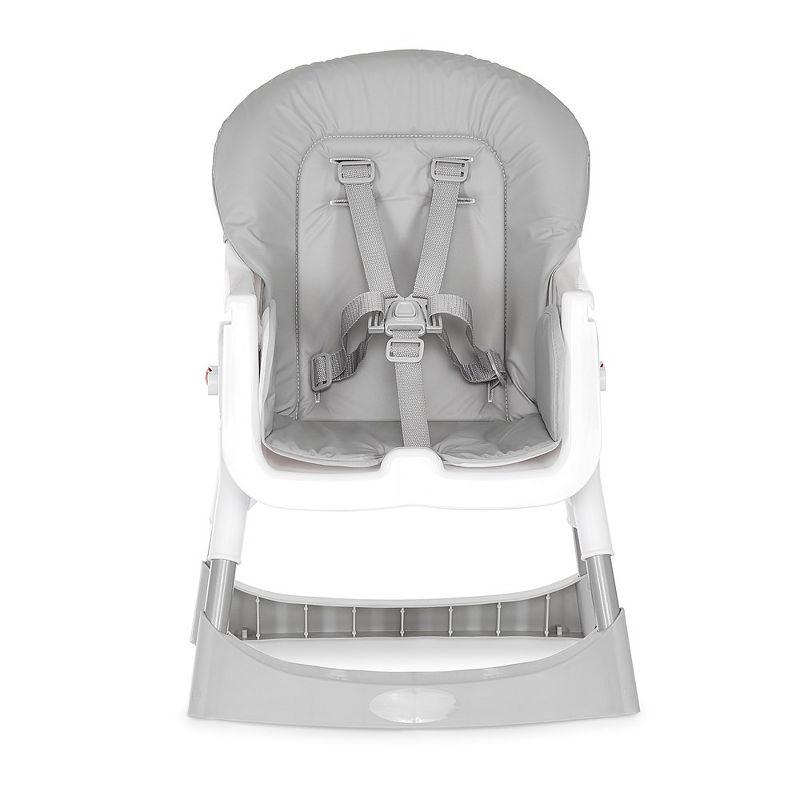 Dream On Me Portable 2-In-1 Table Talk High Chair - Convertible Compact and Lightweight, Grey