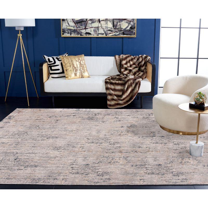 Reversible Abstract Gray Synthetic 8' x 10' Area Rug