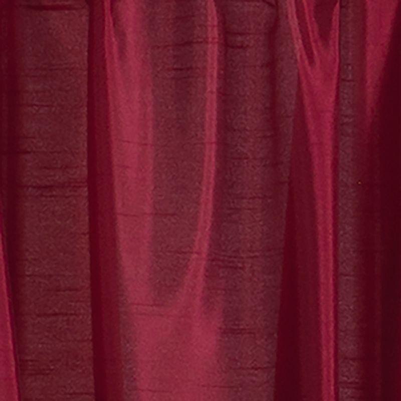 Colette Faux Silk French Door Single Window Panel - 54" x 72" - Red  - Elrene Home Fashions