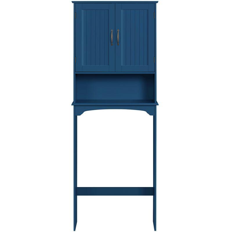 Navy Blue Adjustable Over-the-Toilet Storage Cabinet