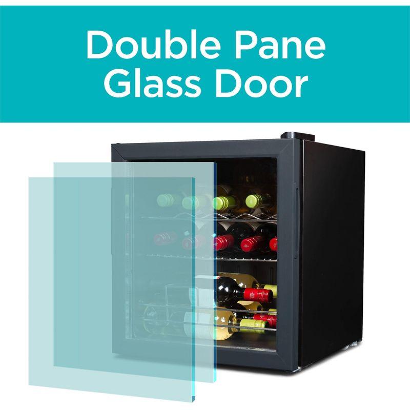 BLACK+DECKER BLACK+DECKER Wine Fridge 14 Bottles, Freestanding Wine Refrigerator with Compressor Cooling