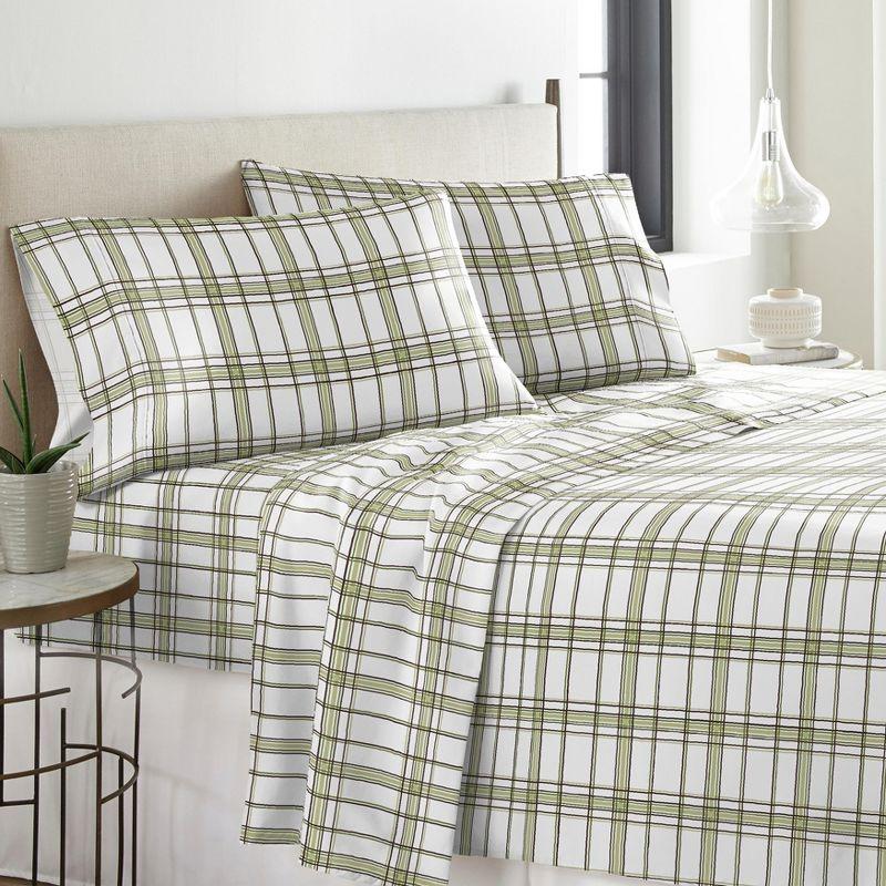 Pointehaven Flannel Plaid Sheet Set