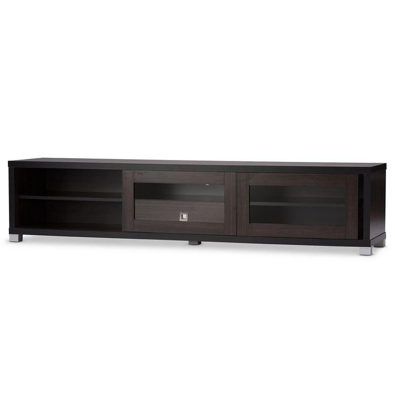 Beasley Cabinet: Entertainment Center with Storage, Fits 70" TV - Baxton Studio