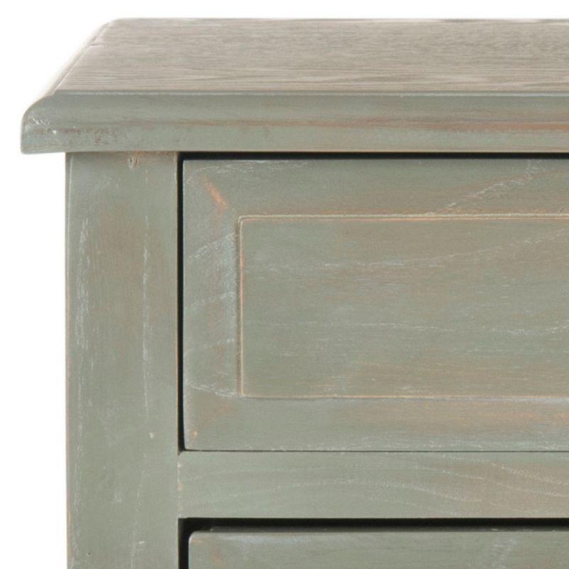 Lori End Table With Storage Drawers - AMH6576B - Ash Grey - Safavieh Couture