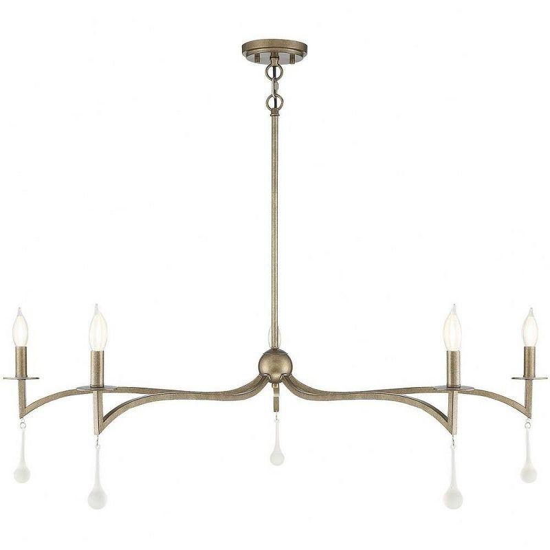 Laramie 5-Light Chelsea Gold Chandelier with Crystal Drops