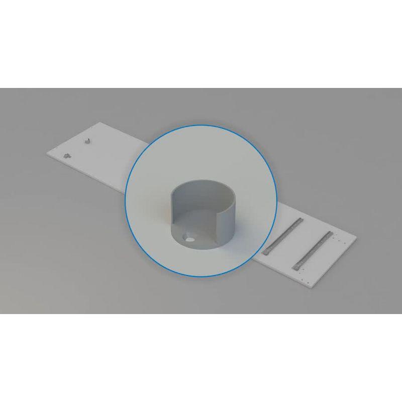 Denmark 2 Door and 2 Drawer Wardrobe White - Polifurniture: Modern Clothing Armoire with Fixed Hanging Rod