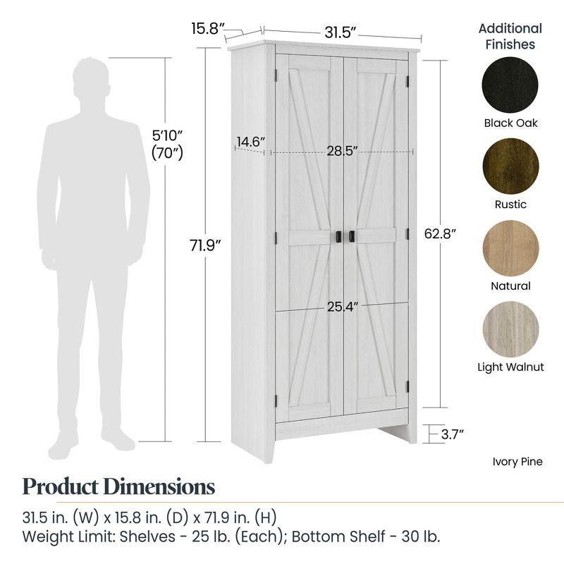 Farmington 31.5" Wide Storage Cabinet, Black Oak