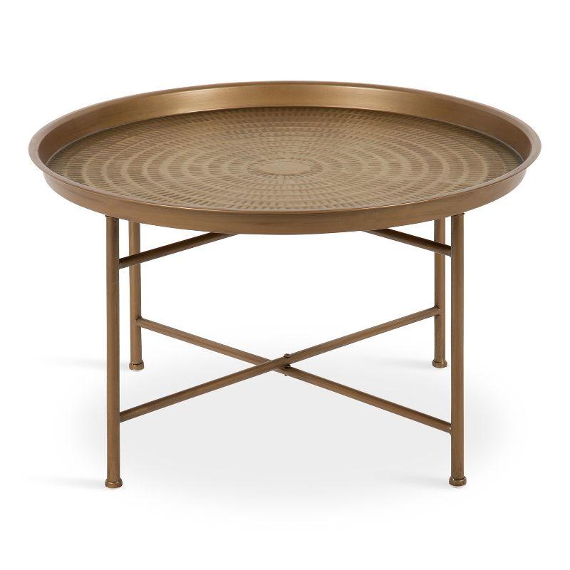 Mahdavi Round Dark Gold Metal Coffee Table