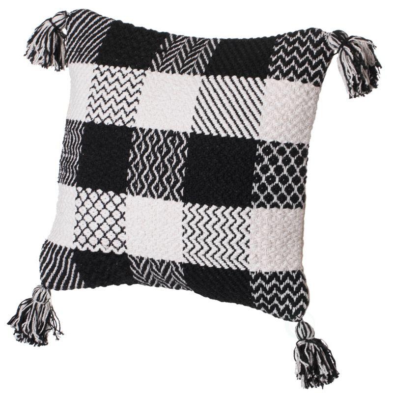 DEERLUX Gingham Throw Pillow