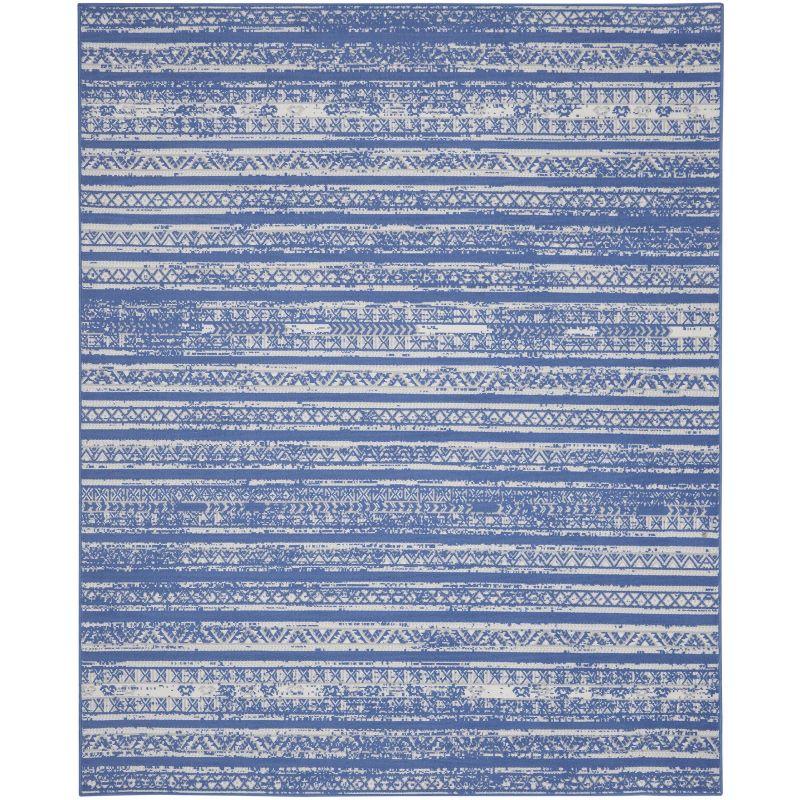 Pleasanton Abstract Blue/Ivory Area Rug