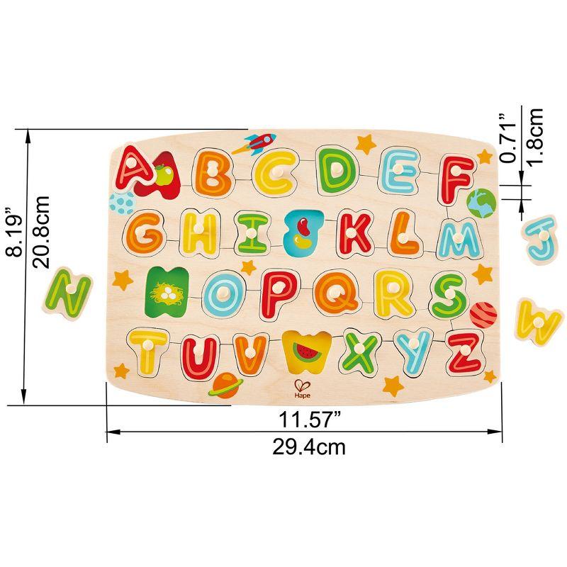 Hape: Peg Puzzle: ABC Picture - 27pc Wooden Puzzle, Ages 3+