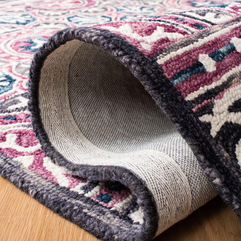 Micro-Loop MLP632 Hand Tufted Area Rug - Ivory/Pink - 5'x5' - Safavieh.