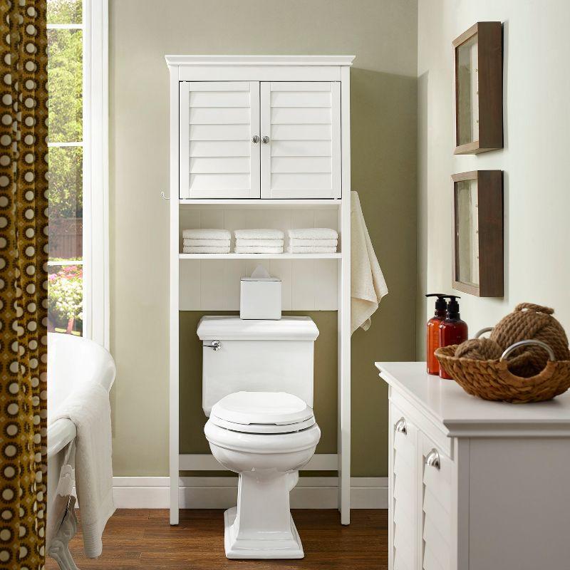 Lydia White Over-the-Toilet Bathroom Storage Cabinet