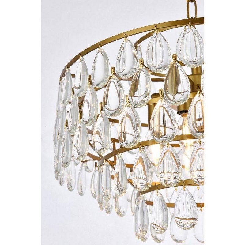 Elegant Lighting Mila 5 - Light Pendant in  Brass