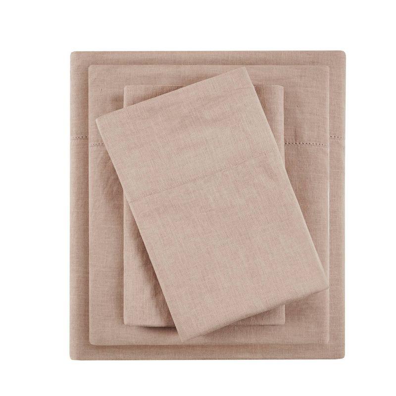 Linen Blend 4 Piece Sheet Set