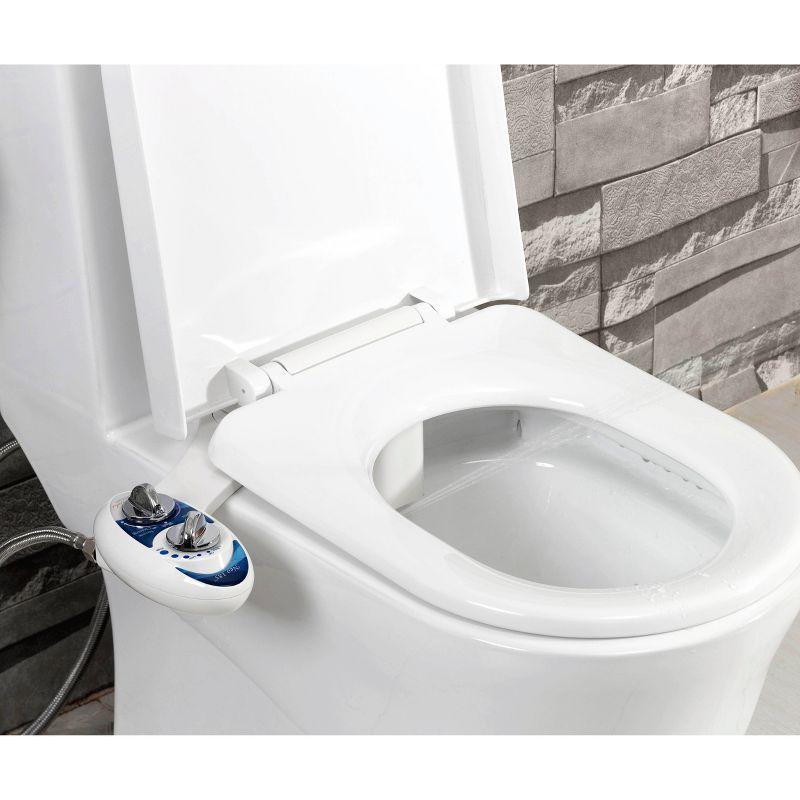 NEO 185 Mechanical Bidet Attachment Blue - LUXE Bidet: Ceramic & Metal, Easy Install, Hygienic Toilet Seat Kit