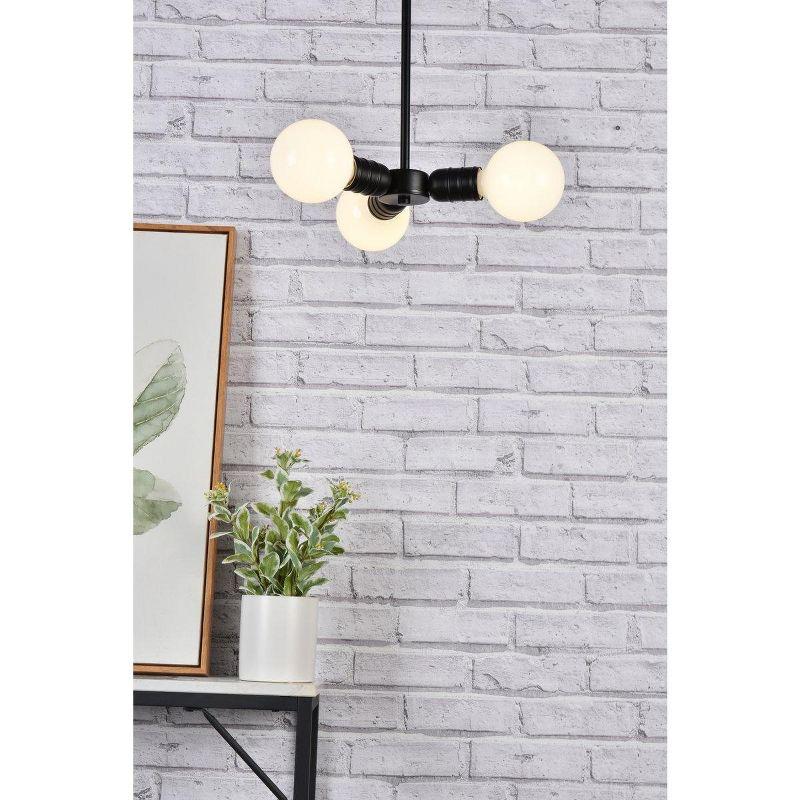 Elegant Lighting Reyes 3 lights black pendant