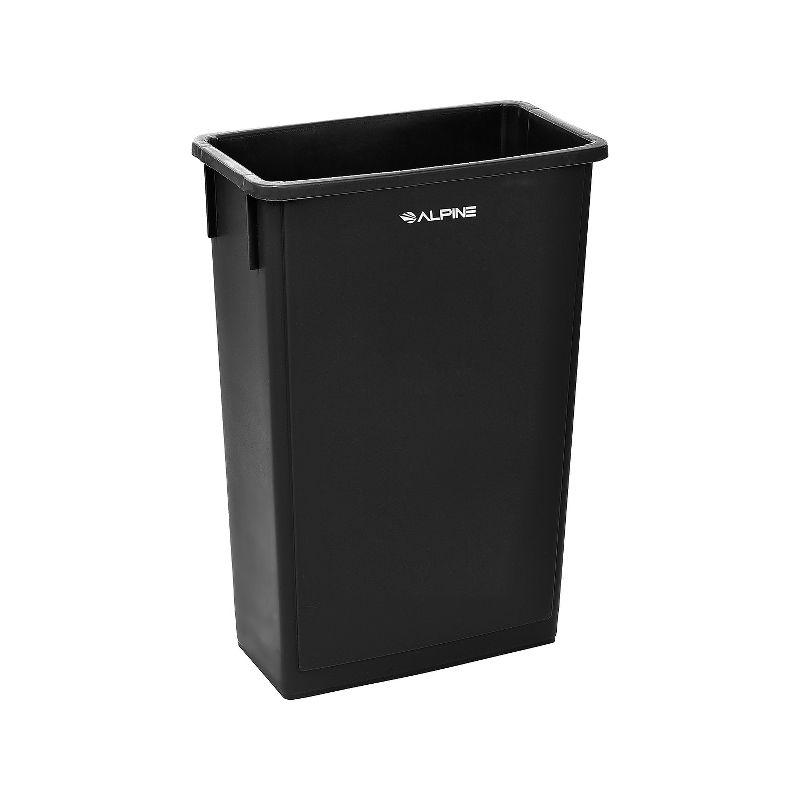 23 Gallon Recyling Indoor Commercial Trash Can with Drop Slot Lid and Dolly