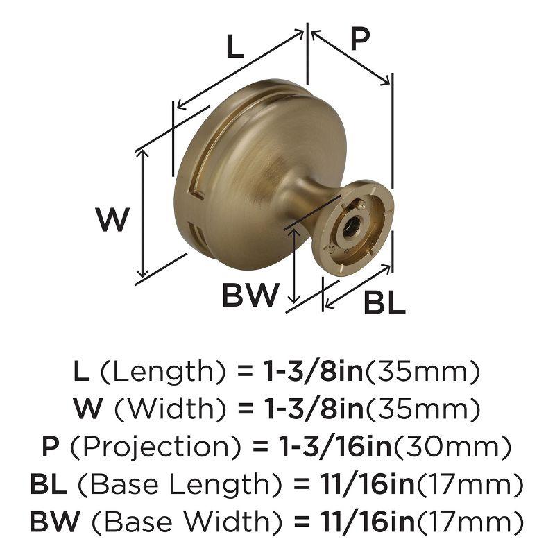 Oberon 1 3/8" Diameter Mushroom Knob