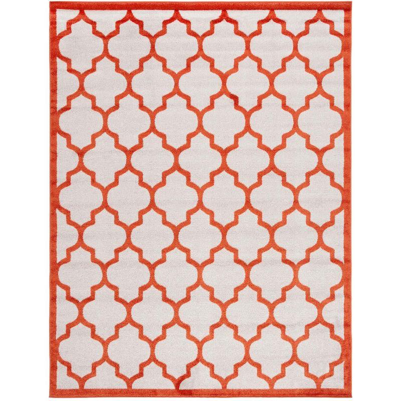 Amherst AMT420 Power Loomed Indoor Area Rug - Beige/Orange - 8'x10' - Safavieh