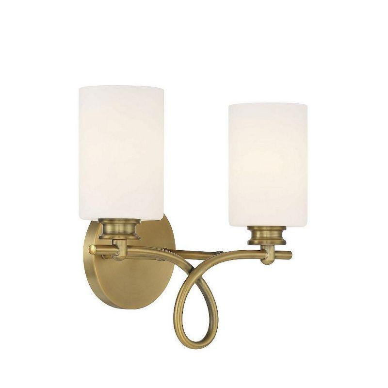 Savoy House Woodbury 2 - Light Vanity in  Warm Brass