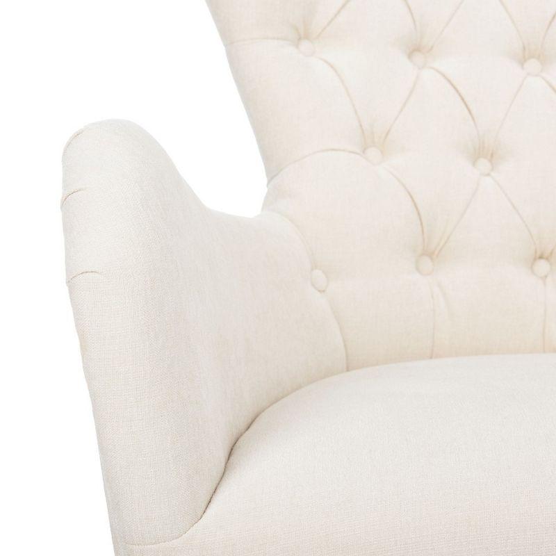 Brayden Contemporary Wingback Chair - Off White - Safavieh