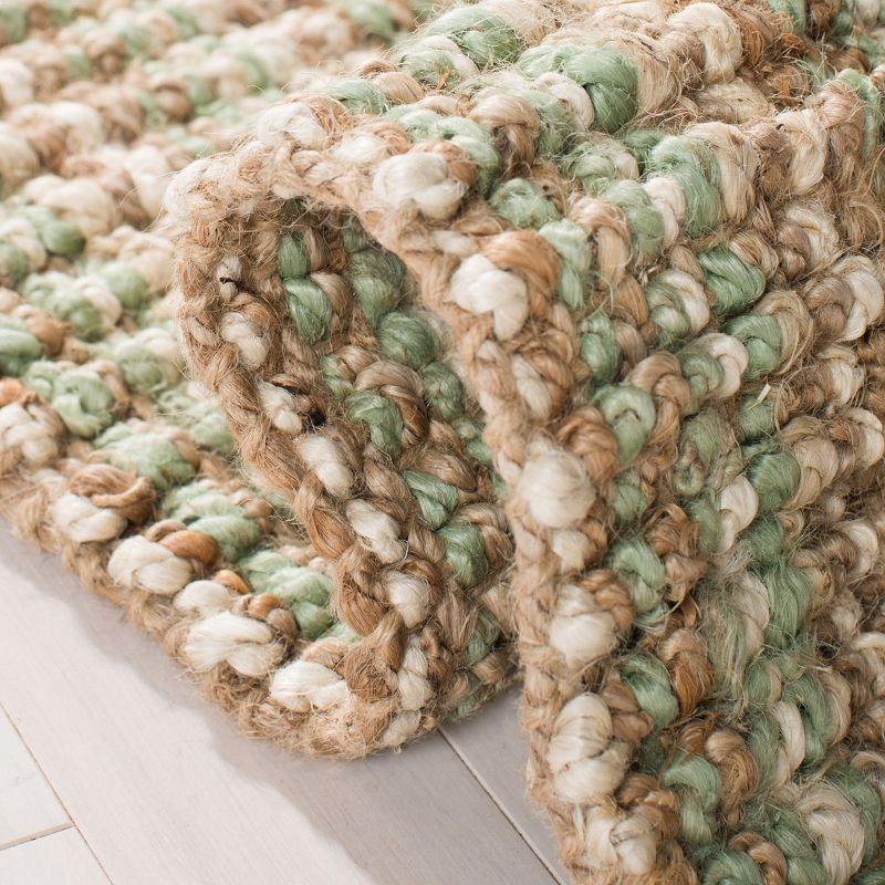 Sage and Natural Handwoven Jute Area Rug