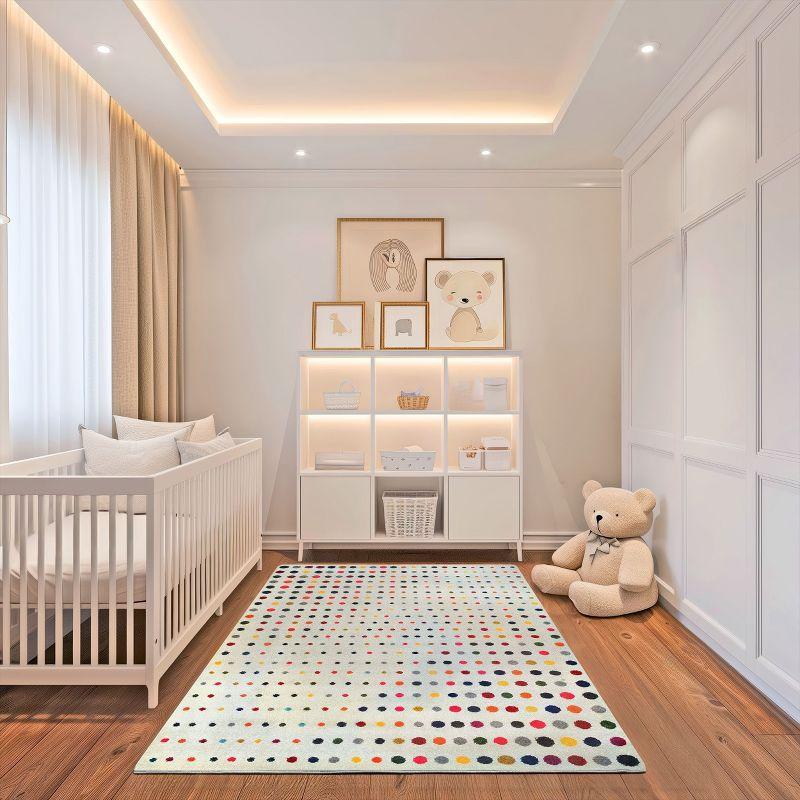 Nuloom Dorie Polka Dot 7x9 Indoor Area Rug for Living Room Bedroom Dining Room Kitchen, Multicolor/Ivory