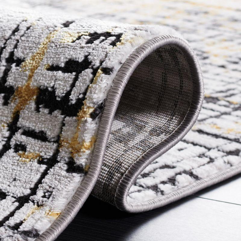 Amelia ALA248 Power Loomed Area Rug - Charcoal/Gold - 6'7"x6'7" - Safavieh.