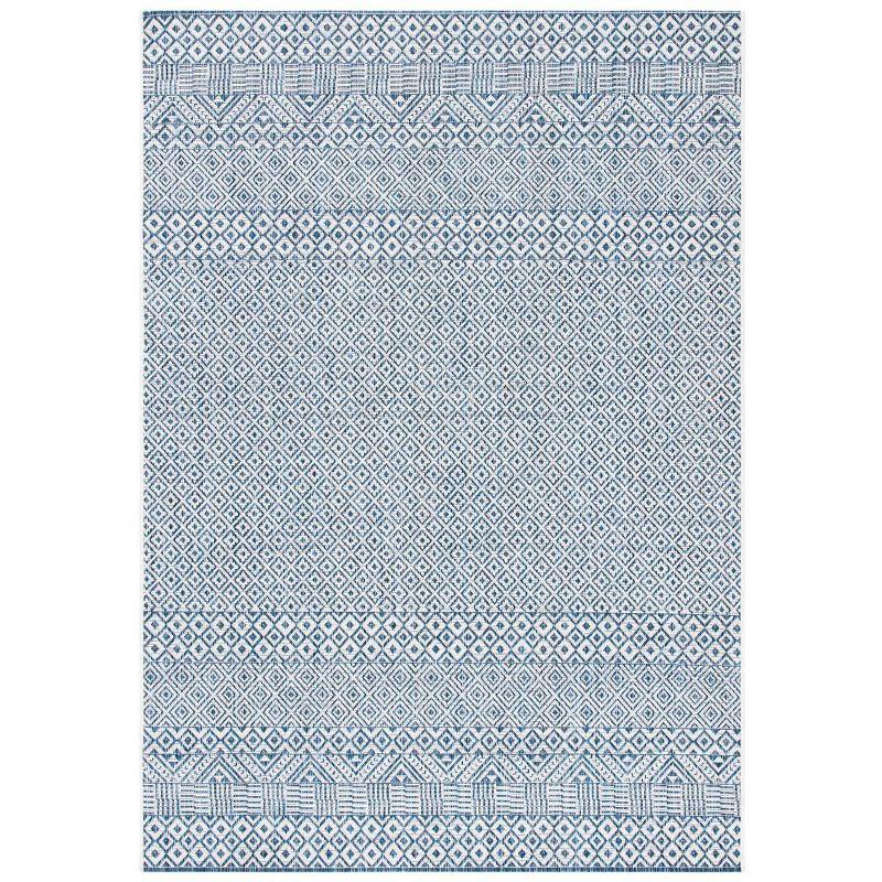 Courtyard CY8235 Power Loomed Indoor and Outdoor Area Rug - Blue/Navy - 6'7"x9'6" - Safavieh